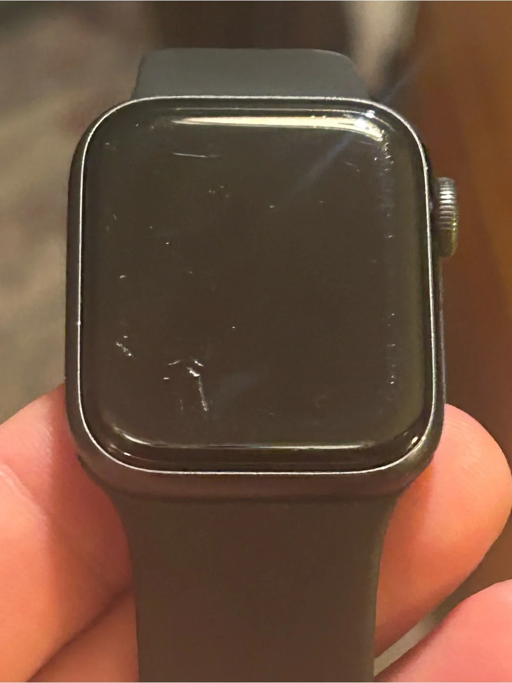 Apple Black Smartwatch with Black Silicone Band